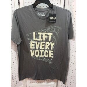 Legendary Rootz Black History Month Lift Every Voice T Shirt Gray‎ Size L